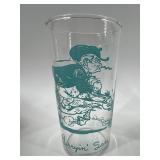 Collection of 3 Uncle Sam Glasses, Doll, and Little Moppet Figurines