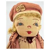 Collection of 3 Uncle Sam Glasses, Doll, and Little Moppet Figurines