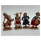 Collection of 3 Uncle Sam Glasses, Doll, and Little Moppet Figurines