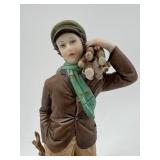 Vintage Sandro Capodimonte Figurine of a Boy with Firewood