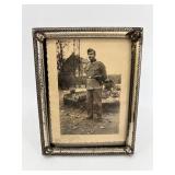 WWI Memorabilia Collection: Soldier Portrait, Prayer Book, & Souvenir Hanky