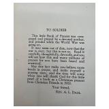 WWI Memorabilia Collection: Soldier Portrait, Prayer Book, & Souvenir Hanky