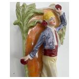 Collection of Antique German Porcelain Figurines, Mirror and Artisan Gift Box with Trinkets