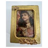 Collection of Antique German Porcelain Figurines, Mirror and Artisan Gift Box with Trinkets