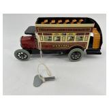 Set of 3 Vintage Tin Wind-Up Cars and Bus