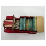 Set of 3 Vintage Tin Wind-Up Cars and Bus