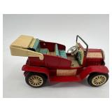 Set of 3 Vintage Tin Wind-Up Cars and Bus