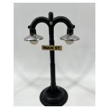 Set of Vintage Model Train Accessories - Railroad Crossing and Street Lamps