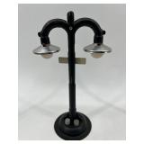 Set of Vintage Model Train Accessories - Railroad Crossing and Street Lamps