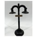 Set of Vintage Model Train Accessories - Railroad Crossing and Street Lamps