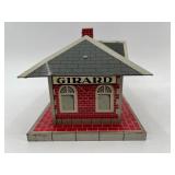 Vintage Girard Tin Litho Train Station Model
