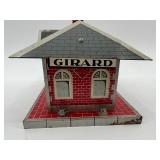 Vintage Girard Tin Litho Train Station Model