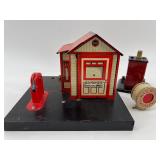 Marx Tin Litho Railroad Signal House with Parts for Repair