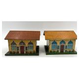 Vintage Pair of Lionel O Prewar Tinplate Train Stations