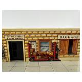 Vintage Model Train Set with Union Station and Automatic Gateman