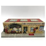 Vintage Model Train Set with Union Station and Automatic Gateman