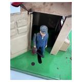 Vintage Model Train Set with Union Station and Automatic Gateman