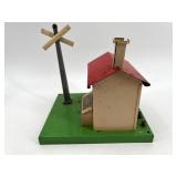 Vintage Model Train Set with Union Station and Automatic Gateman