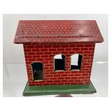 Set of 8 Vintage Tinplate Lithographed Model Buildings - Made in USA & Bavaria