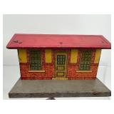 Set of 8 Vintage Tinplate Lithographed Model Buildings - Made in USA & Bavaria