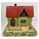 Set of 8 Vintage Tinplate Lithographed Model Buildings - Made in USA & Bavaria