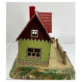Set of 8 Vintage Tinplate Lithographed Model Buildings - Made in USA & Bavaria