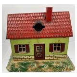 Set of 8 Vintage Tinplate Lithographed Model Buildings - Made in USA & Bavaria