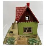 Set of 8 Vintage Tinplate Lithographed Model Buildings - Made in USA & Bavaria