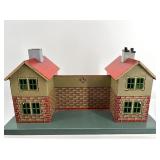 Set of 8 Vintage Tinplate Lithographed Model Buildings - Made in USA & Bavaria