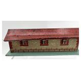 Set of 8 Vintage Tinplate Lithographed Model Buildings - Made in USA & Bavaria