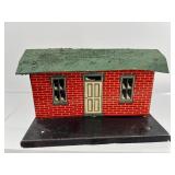 Set of 8 Vintage Tinplate Lithographed Model Buildings - Made in USA & Bavaria