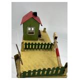 Set of 8 Vintage Tinplate Lithographed Model Buildings - Made in USA & Bavaria