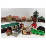 Collection of 13 Assorted Model Train Buildings and Structures