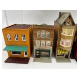 Collection of 10 Vintage Model Train Buildings