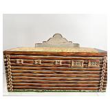 Set of 4 Vintage Tin Litho Western Buildings - Wells Fargo and Bar-M Ranch