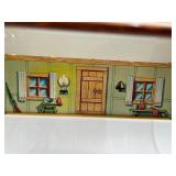 Set of 4 Vintage Tin Litho Western Buildings - Wells Fargo and Bar-M Ranch