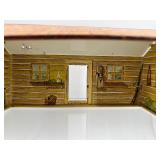 Set of 4 Vintage Tin Litho Western Buildings - Wells Fargo and Bar-M Ranch