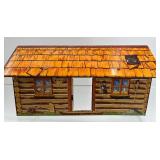 Set of 4 Vintage Tin Litho Western Buildings - Wells Fargo and Bar-M Ranch