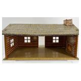 Set of 4 Vintage Tin Litho Western Buildings - Wells Fargo and Bar-M Ranch