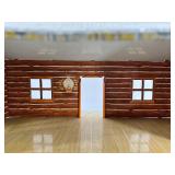 Set of 4 Vintage Tin Litho Western Buildings - Wells Fargo and Bar-M Ranch