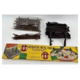 Decorative Metal Fence Set for Christmas Tree with Barn Ranch Gate and Fence