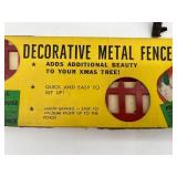 Decorative Metal Fence Set for Christmas Tree with Barn Ranch Gate and Fence