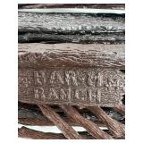 Decorative Metal Fence Set for Christmas Tree with Barn Ranch Gate and Fence