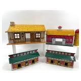 Collection of Vintage Tin Buildings and Barn with Silo