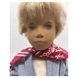 Vintage Sasha Doll with Blue Denim Outfit and Red Bandana