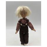 Vintage Sasha 12-inch Doll with Blonde Hair in Overalls