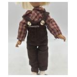 Vintage Sasha 12-inch Doll with Blonde Hair in Overalls