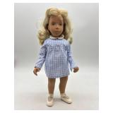 Vintage Blonde Sasha Doll with Blue Gingham Dress