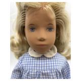 Vintage Blonde Sasha Doll with Blue Gingham Dress
