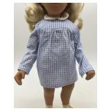 Vintage Blonde Sasha Doll with Blue Gingham Dress